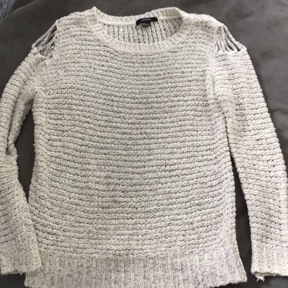 Forever 21 Open Stitch Shoulder Sweater